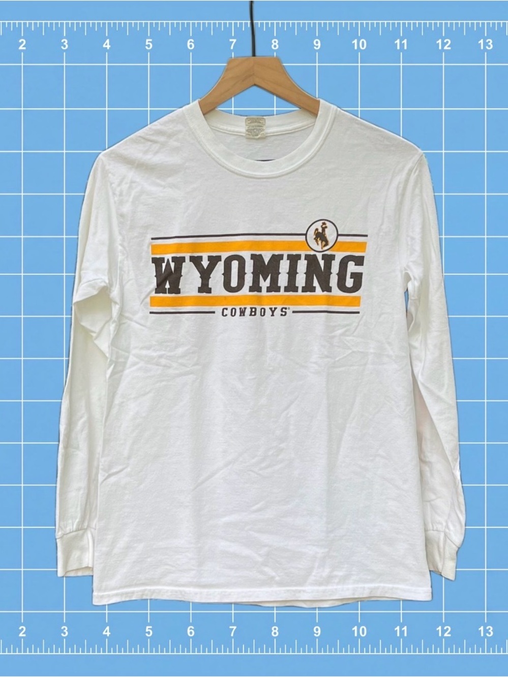 Gildan Cotton Long Sleeve UW Wyoming Cowboys T-shirt Size S